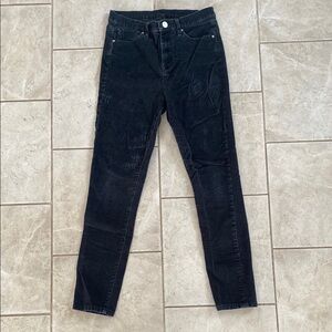 BDG Black/Blue Twig Hi-Rise Corduroy Skinnies